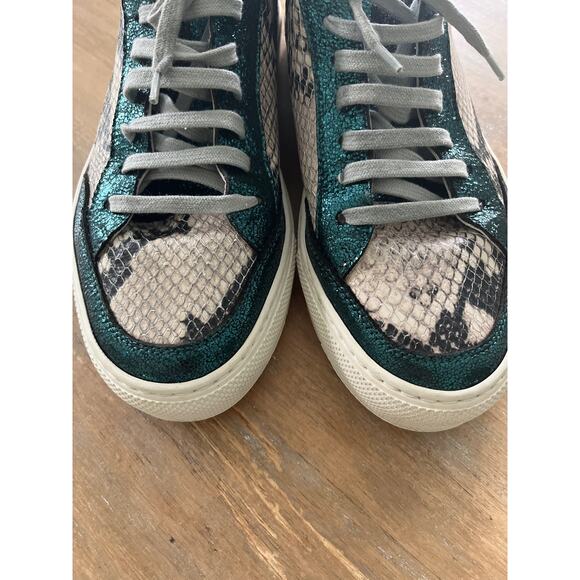 P448 Women's Soho Crackled & Snake-embossed Leather sneakers size 38 - Picture 6 of 14